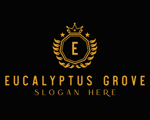 Golden Luxury Crown logo design