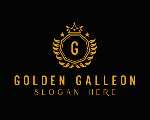 Golden Luxury Crown logo design