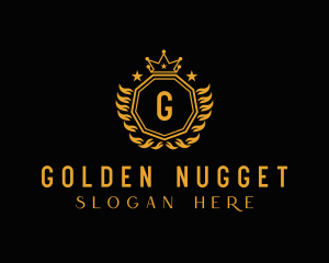 Golden Luxury Crown logo design