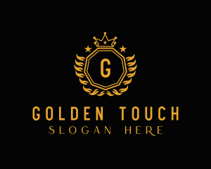 Golden Luxury Crown logo design