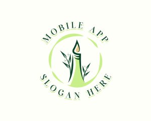 Aromatheraphy - Scented Candle Leaves logo design
