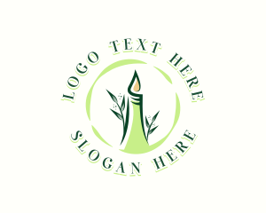 Scented Candle Leaves Logo