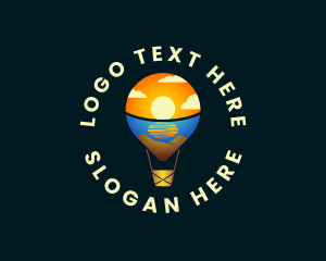 Tourist - Hot Air Balloon Travel logo design