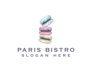 Sweet Macaron Dessert logo design