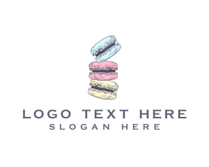 Sweet Macaron Dessert Logo