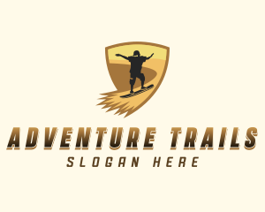 Adventure Sandboarding Man logo design