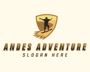 Adventure Sandboarding Man logo design