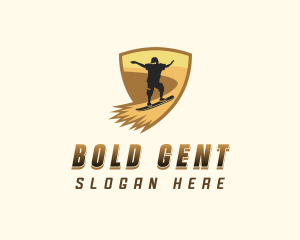 Adventure Sandboarding Man logo design