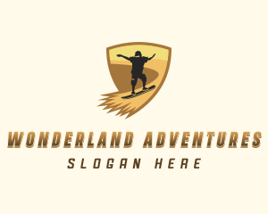 Adventure Sandboarding Man logo design