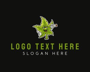 Ganja - Weed Tobacco Smoker logo design