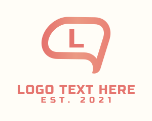 Social Media - Pink Social App Letter logo design