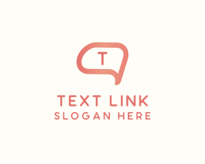 Sms - Pink Social App Letter logo design