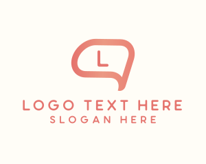 Social Media - Pink Social App Letter logo design