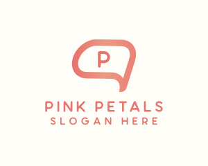 Pink Social App Letter logo design