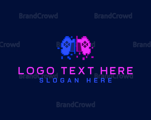 Pixel Controller Glitch Logo