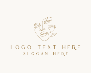 Vegan - Flower Beauty Woman logo design