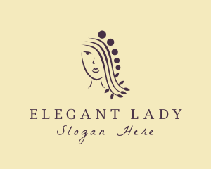 Lady - Hair Leaves Lady logo design