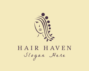 Hair - Hair Leaves Lady logo design