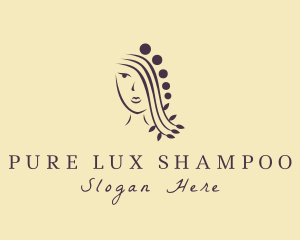 Shampoo - Hair Leaves Lady logo design