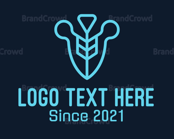 Blue Tech Shield Logo