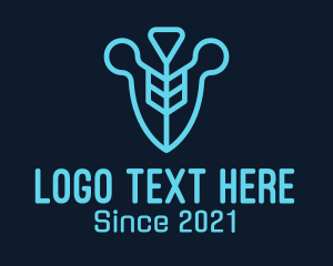 Tech - Blue Tech Shield logo design