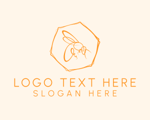 Wings - Hexagon Bee Farm logo design