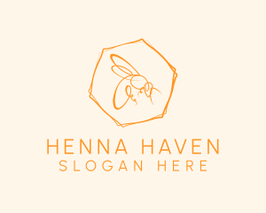 Hexagon Bee Farm logo design