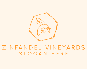 Hexagon Bee Farm logo design