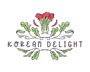 Korean - Spice Kimchi Cabbage logo design