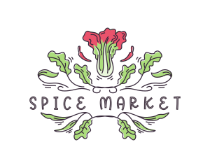 Spice Kimchi Cabbage logo design