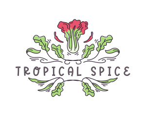 Spice Kimchi Cabbage logo design