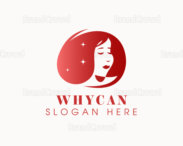 Woman Hair Styling Logo