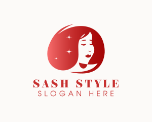 Woman Hair Styling logo design