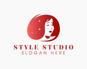 Woman Hair Styling logo design