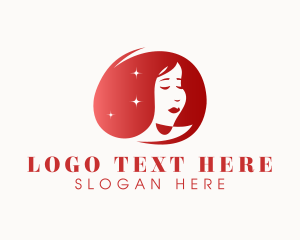 Hairdressing - Woman Hair Styling logo design