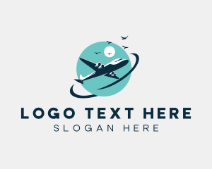 Airplane - Airplane Flight Aviation logo design