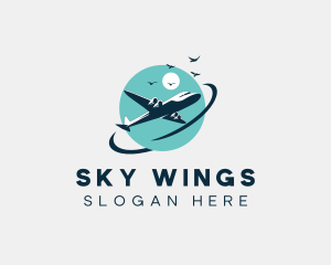 Airplane Flight Aviation logo design