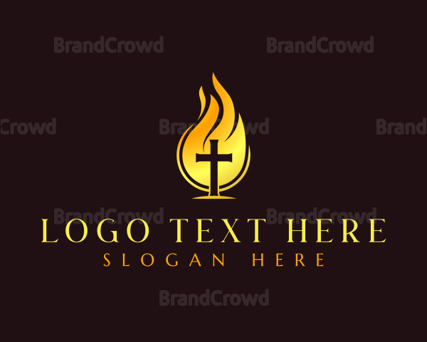 Holy Fire Cross Logo