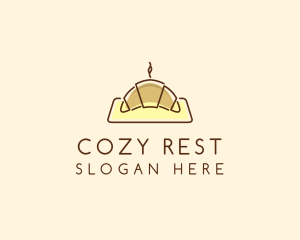 Minimalist Hot Croissant logo design