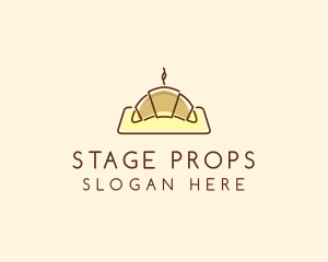 Props - Minimalist Hot Croissant logo design