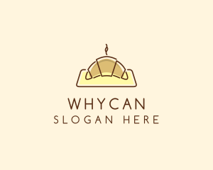 Dough - Minimalist Hot Croissant logo design