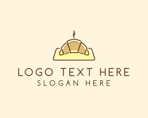Steam - Minimalist Hot Croissant logo design