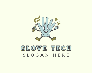 Glove - Weed Cannabis Hand logo design