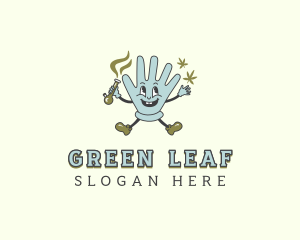 Weed Cannabis Hand logo design