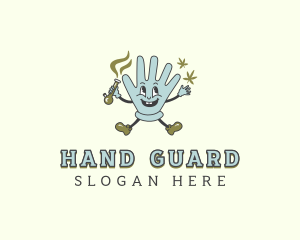 Glove - Weed Cannabis Hand logo design