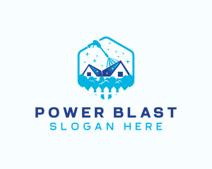 Residential Roof Power Washing logo design