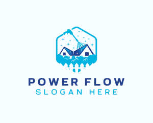 Residential Roof Power Washing logo design