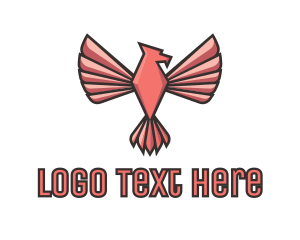 White And Pink - Pink Eagle Bird logo design