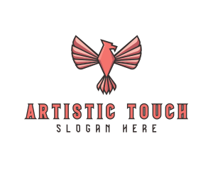 Pink Eagle Bird logo design