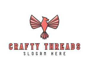 Pink Eagle Bird logo design